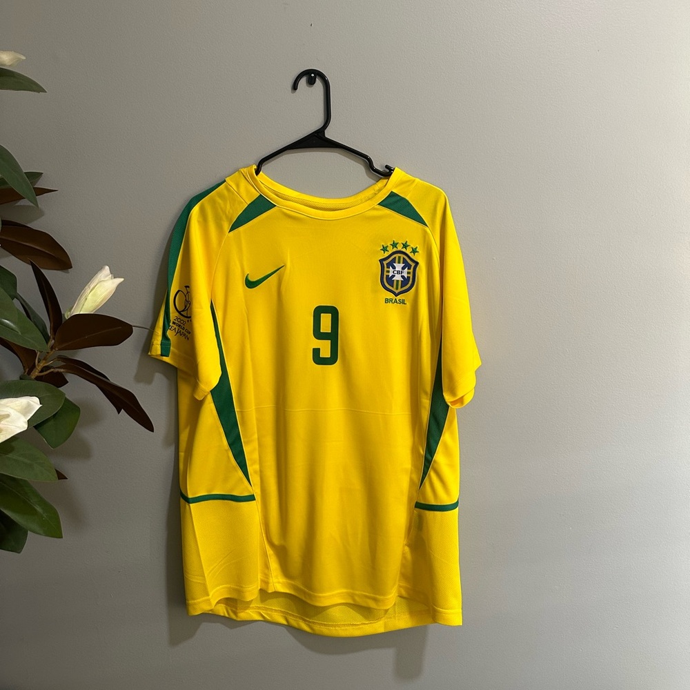 2002 Brazil Ronaldo Yellow Home Kit